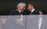 El presidente de Francia, Emmanuel Macron también estaba en la tribuna | Foto: AFP