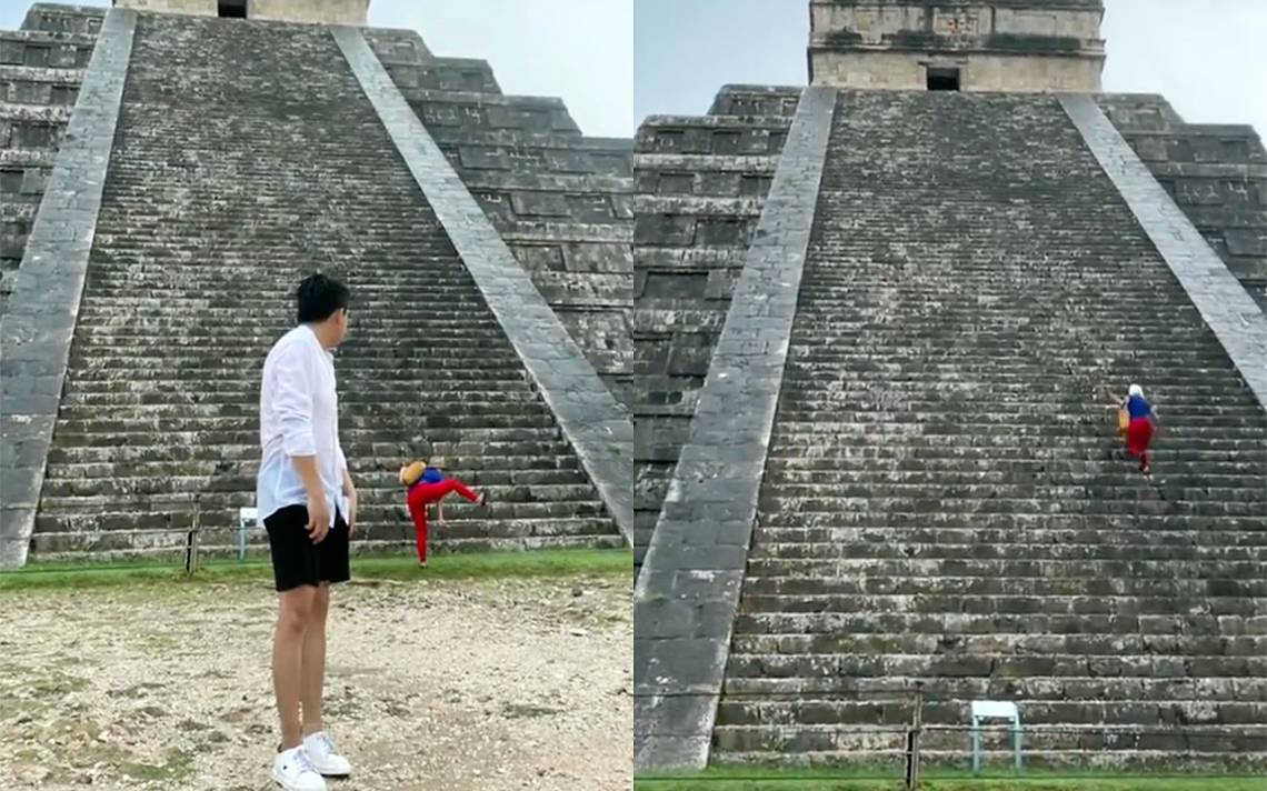 Lady Chichén Itzá: woman climbs the pyramid of Kukulcán and almost ends up lynched [Video]