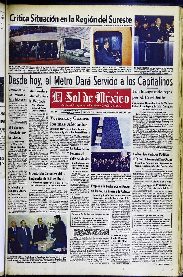 Metro de la Ciudad de México Así fue el primer día en que el Metro cdmx  abrió sus puertas - El Sol de México | Noticias, Deportes, Gossip, Columnas