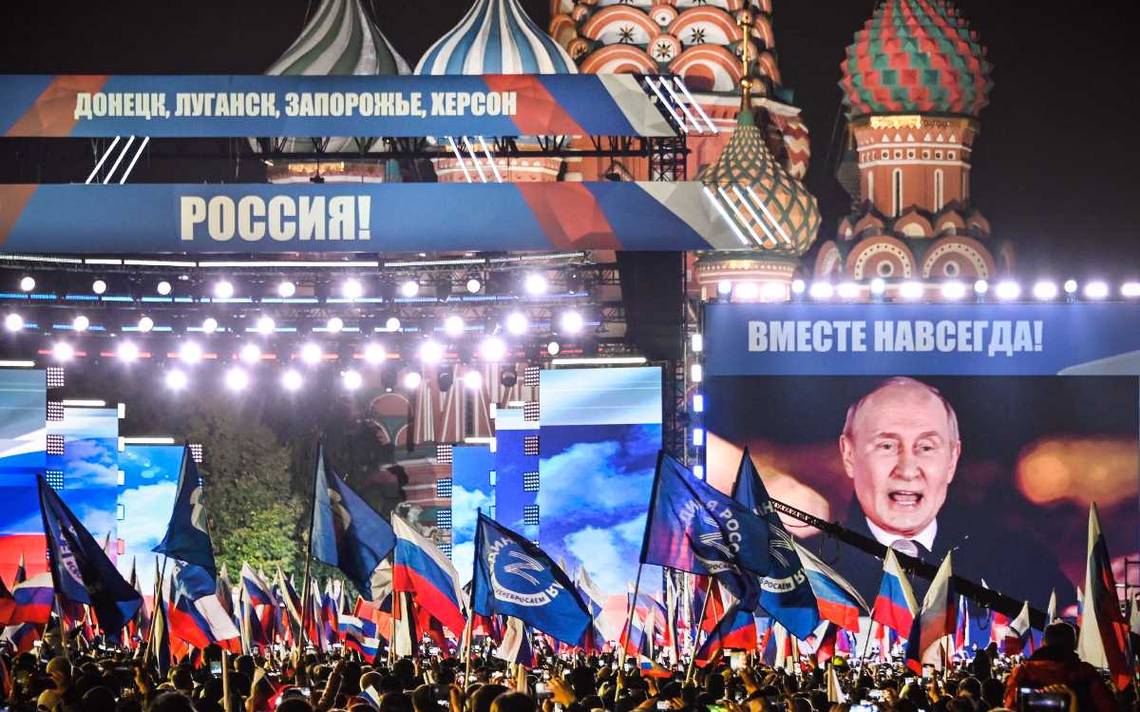 ¡La victoria será nuestra! Putin celebra en la Plaza Roja la anexión de territorios ucranianos